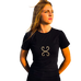 Sabbia Bianca - Damen Kurzarm-T-Shirt Aurore schwarz | - Ohlala