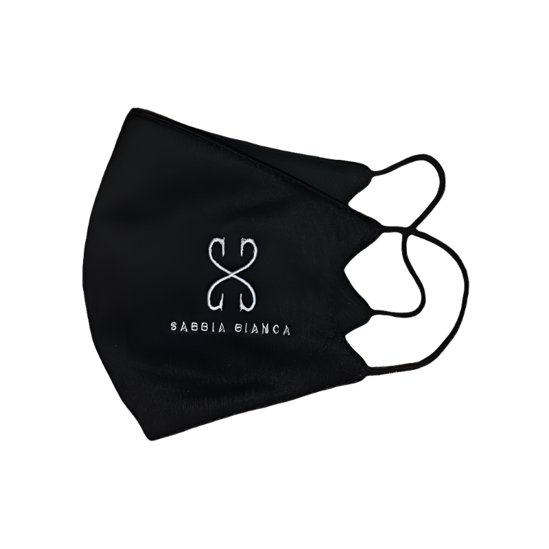 Sabbia Bianca - Black Nino fabric mask