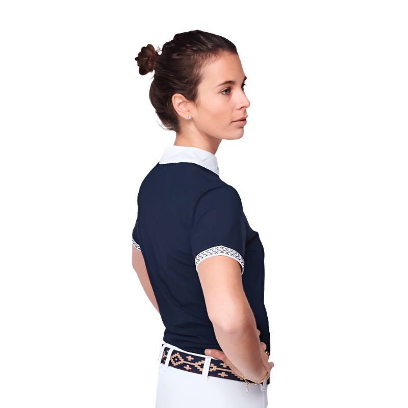 Sabbia Bianca - Dina navy short-sleeved shirt