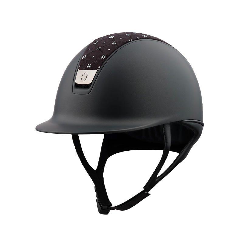 Samshield - Riding helmet Shadow Matt black Royal flower Swaroski