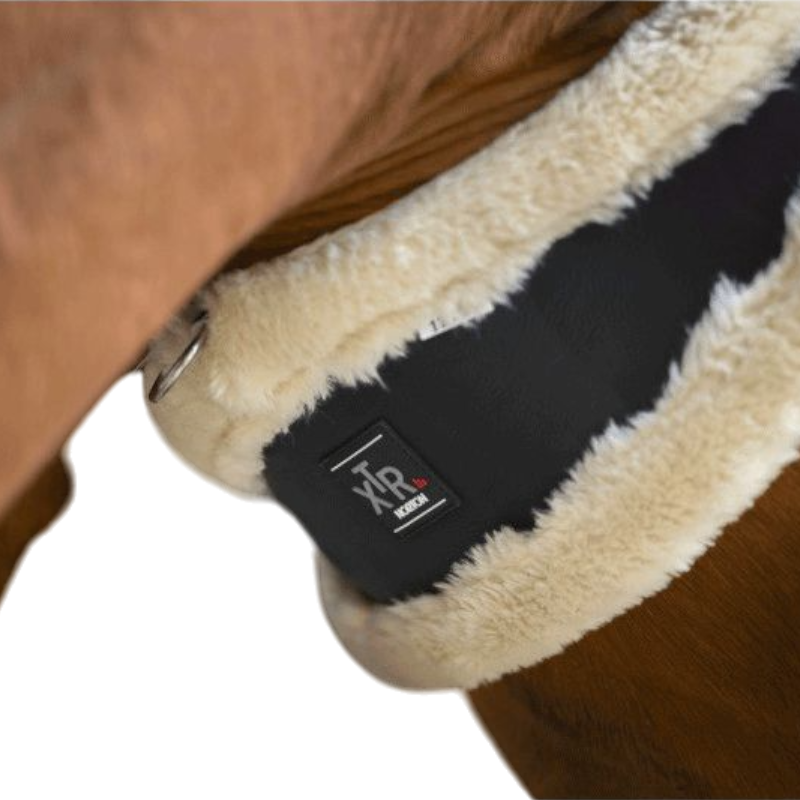 Norton - Black synthetic sheepskin XTR girth