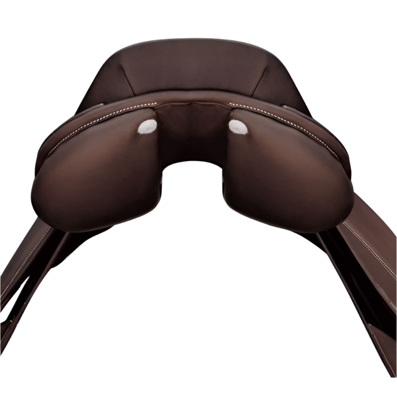 Privilège Equitation - Burgundy brown jumping saddle