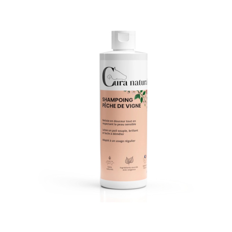 Cura Naturale - Shampoo per cavalli alla pesca di vigna
