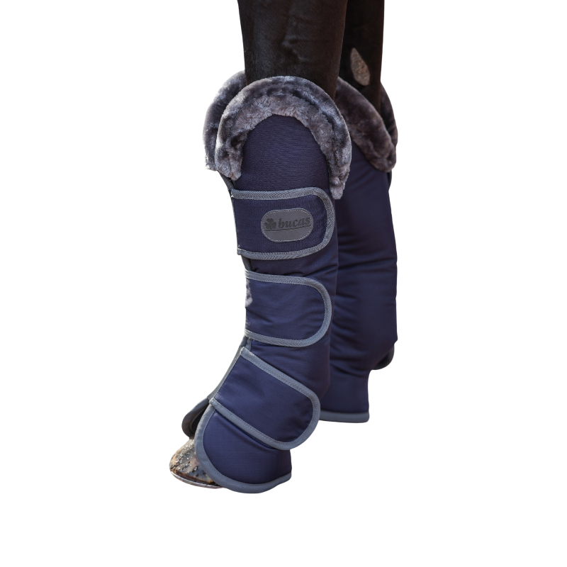 Bucas – Show-Line Travel Boots Navy/ Grey (x4)