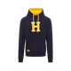 Hagg - Sweat à capuche homme marine/ jaune | - Ohlala