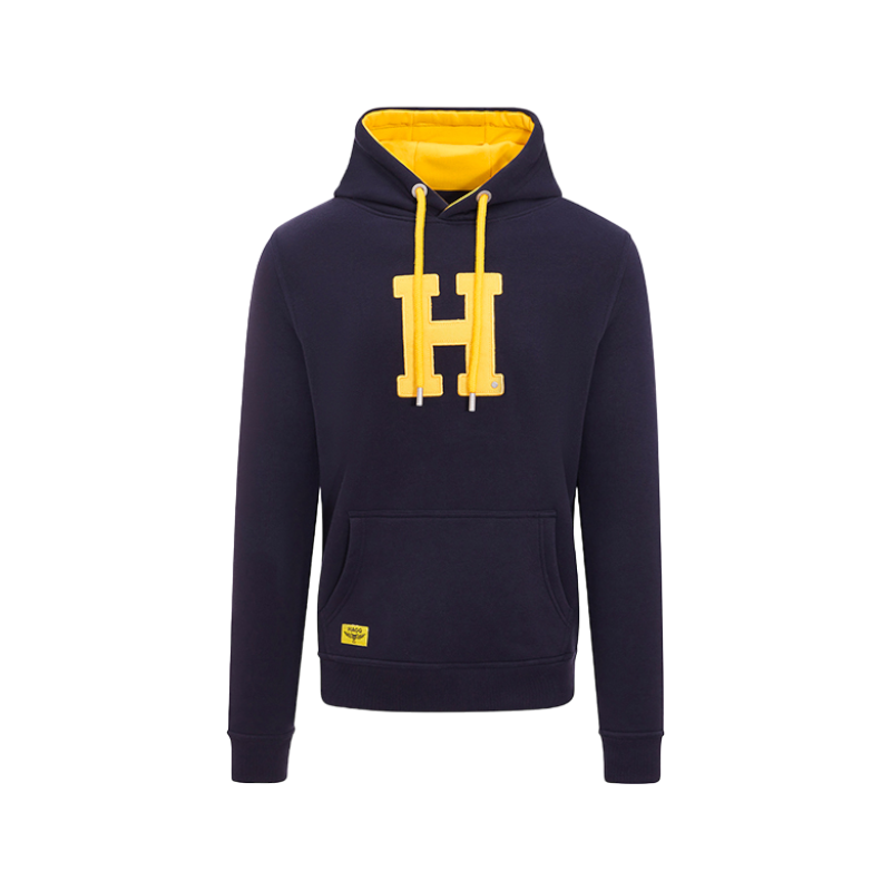 Hagg - Men's hoodie navy/yellow