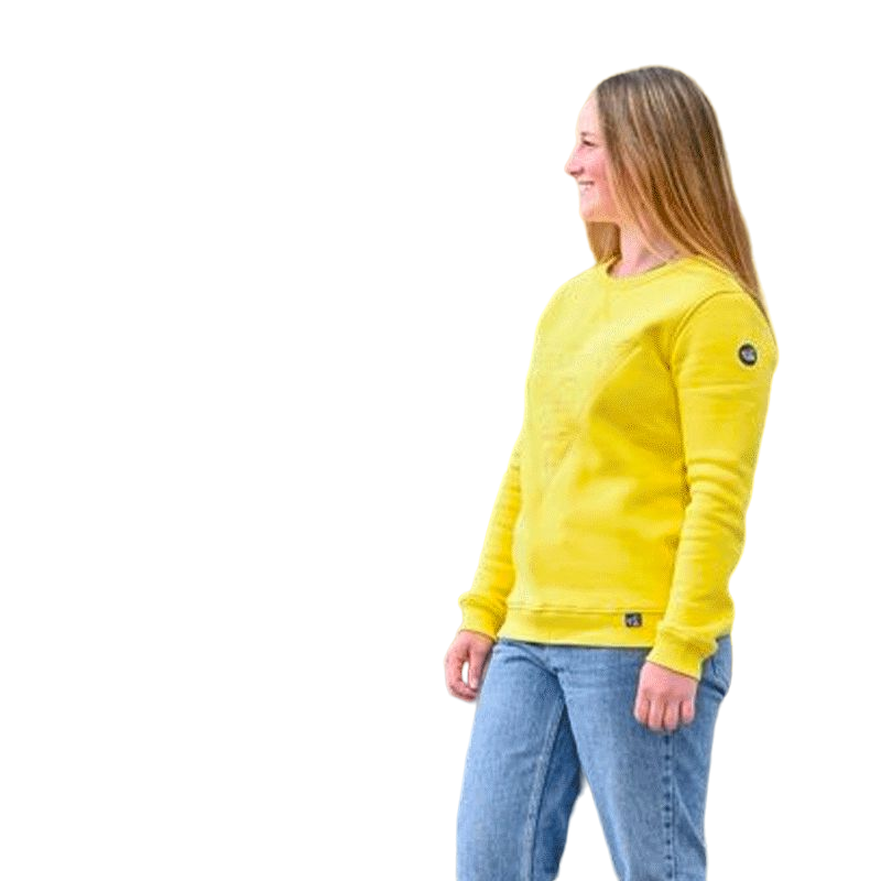 Jump'in - Sweat col rond femme Spring jaune | - Ohlala