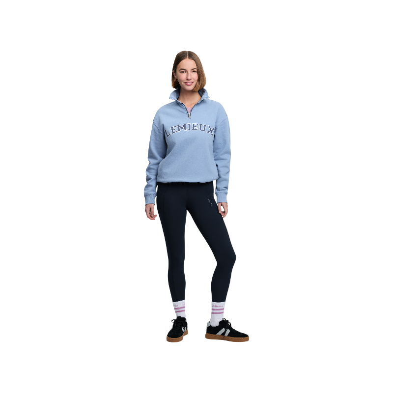 LeMieux - Sweat à col zippé femme Kelsie powder blue | - Ohlala