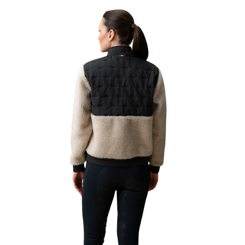 Horseware - Sweat manches longues zippé femme Lorenza sable/ noir | - Ohlala