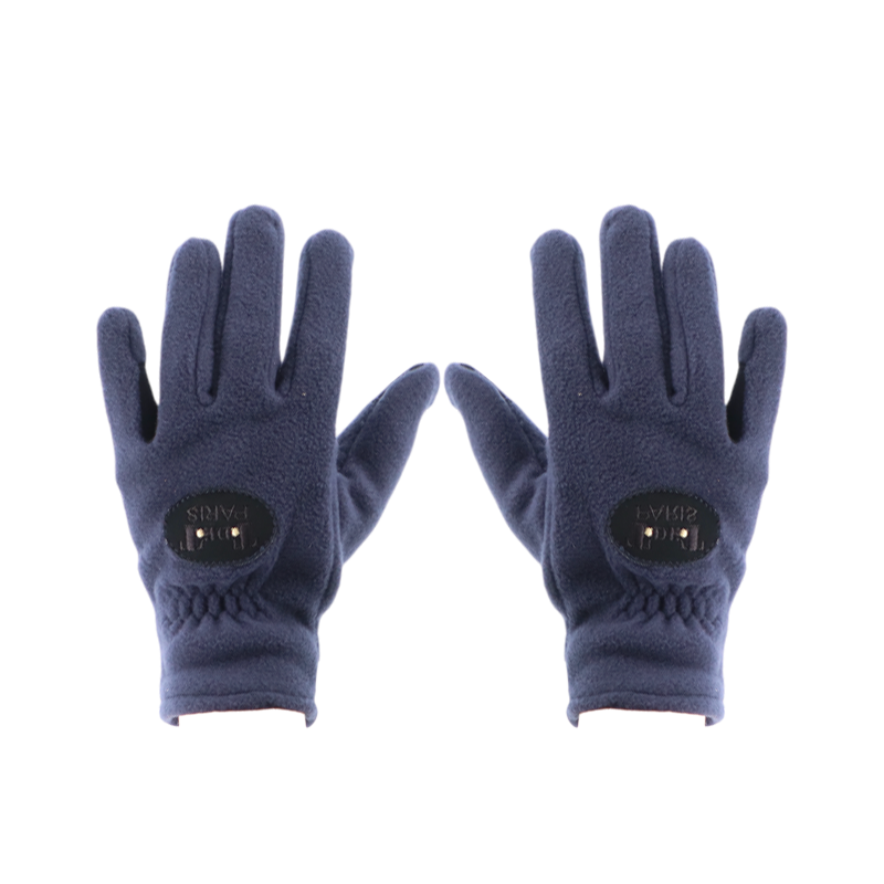 TdeT - Gants polaire Riding marine logo noir