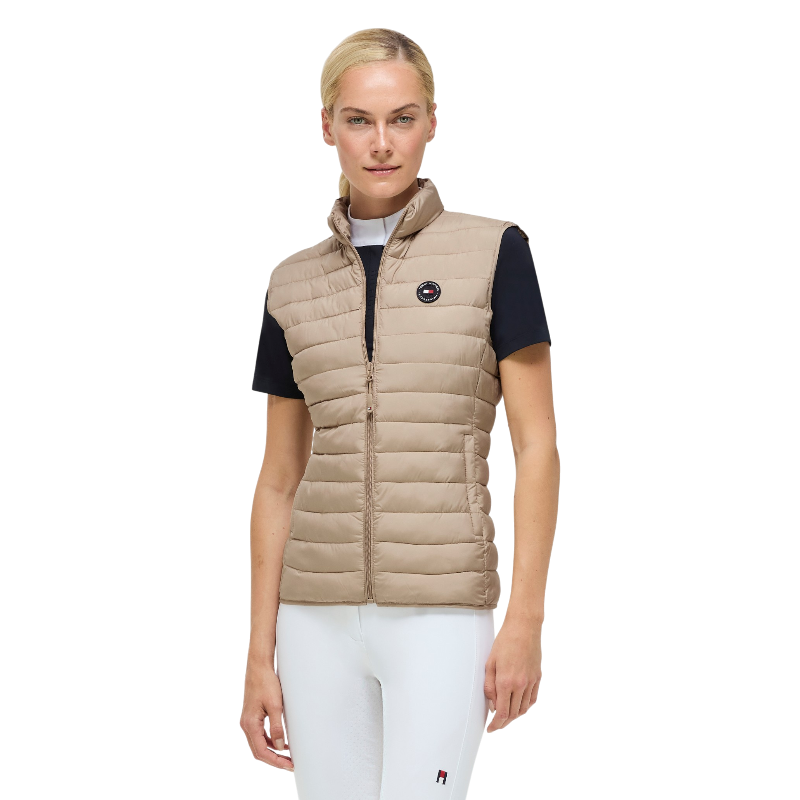 Tommy Equestrian - Ärmellose Damen-Steppweste Serano beige