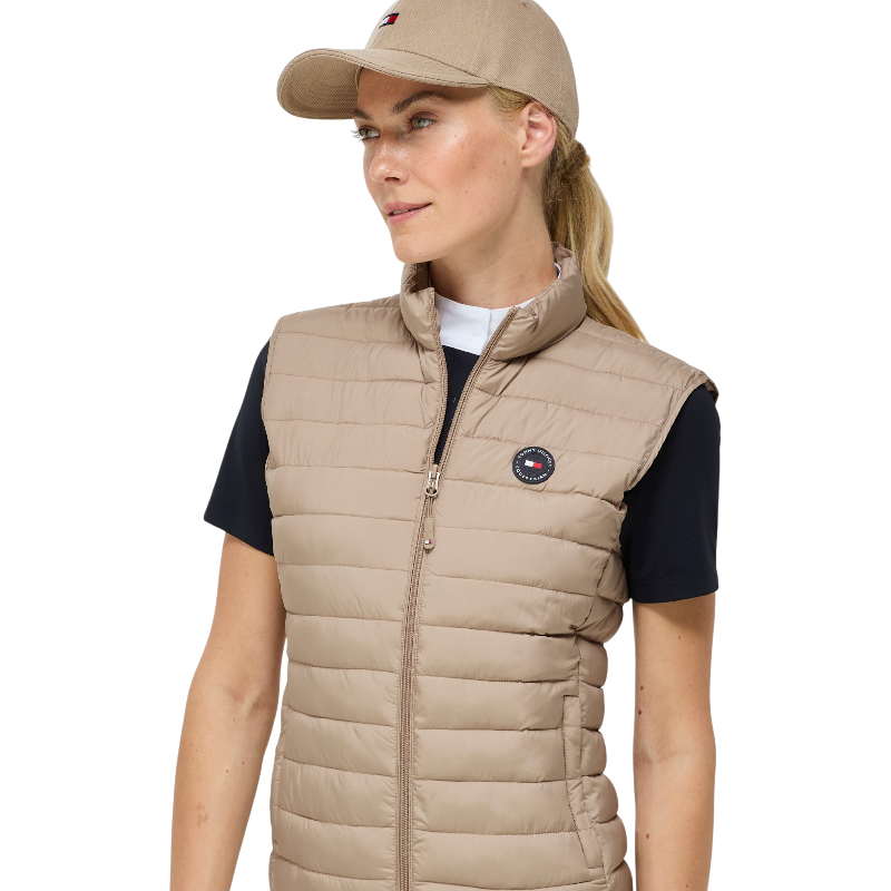 Tommy Equestrian - Ärmellose Damen-Steppweste Serano beige