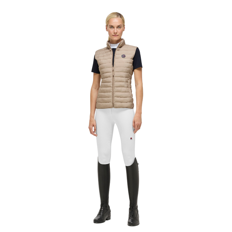 Tommy Equestrian - Ärmellose Damen-Steppweste Serano beige