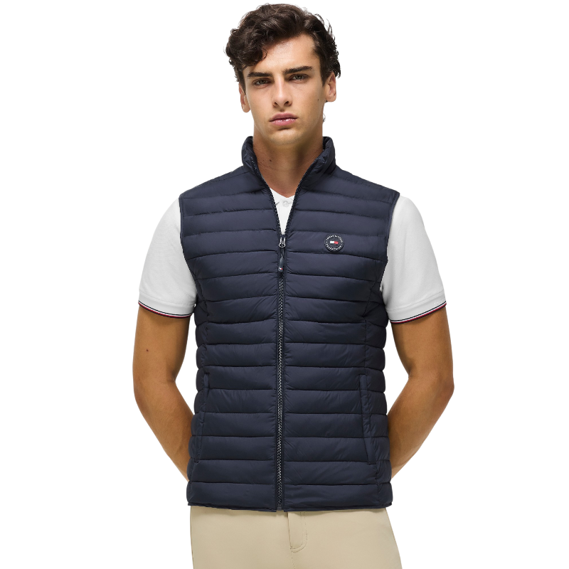 Tommy Hilfiger Equestrian - Mouwloos gewatteerd jack heren Montero desert sky