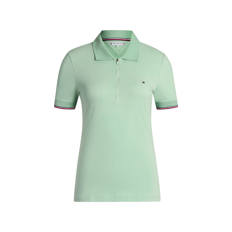 Tommy Equestrian - Damen-Kurzarm-Reitpolo Anaheim belair mint