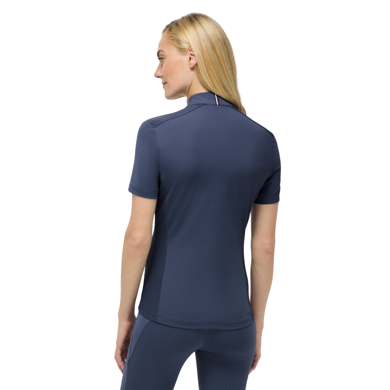 Tommy Hilfiger Equestrian - Damen-Reitpoloshirt kurzärmelig Palma desert sky
