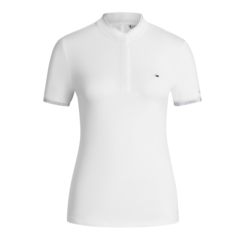 Tommy Equestrian - Polo da concorso manica corta donna Linsay optic white