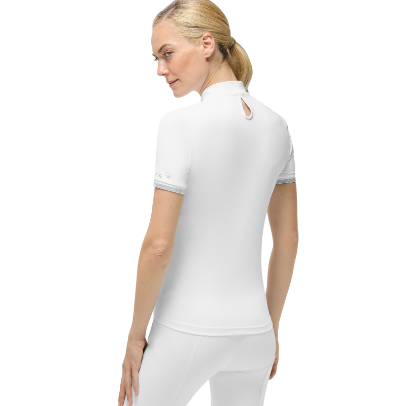 Tommy Equestrian - Polo da concorso manica corta donna Linsay optic white