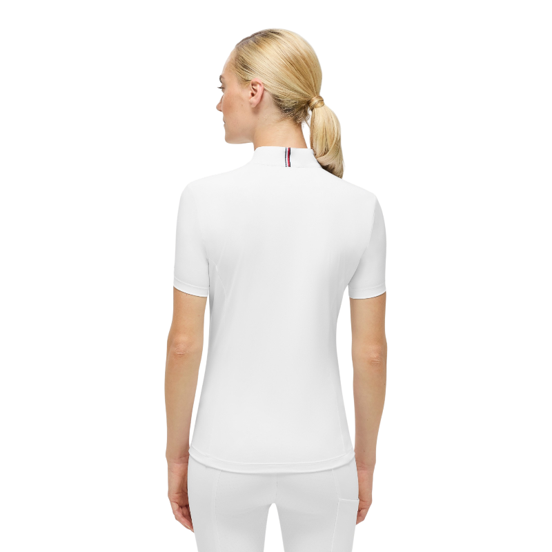 Tommy Hilfiger Equestrian - Polo de concurso de manga corta para mujer Selma optic white