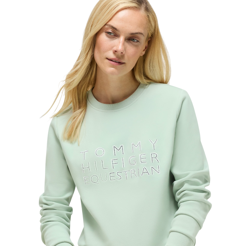 Tommy Equestrian - Sudadera de manga larga mujer Belair mint