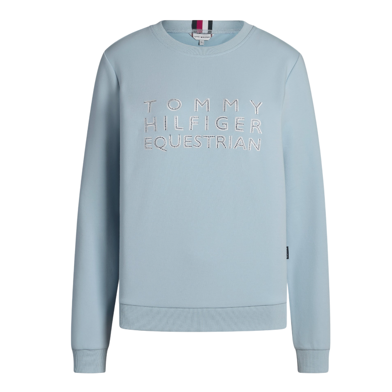 Tommy Hilfiger Equestrian - Sudadera de manga larga para mujer Belair sweet blue