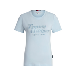 Tommy Hilfiger Equestrian - T-shirt de manga curta para mulher Malibu sweet blue
