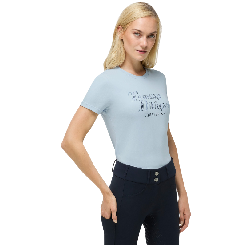 Tommy Hilfiger Equestrian - T-shirt korte mouw dames Malibu sweet blue