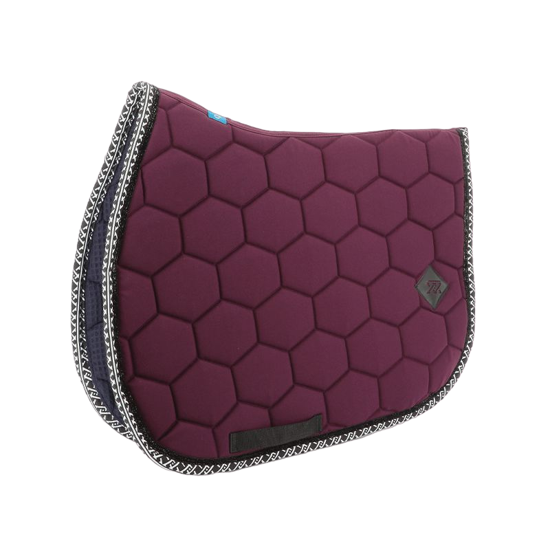 Oxxer - Tapis de selle Monogramme aubergine/ noir | - Ohlala