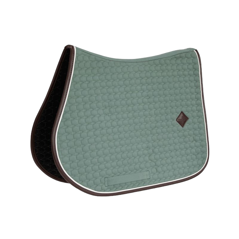 Kentucky Horsewear - Tapis de selle classic leather dusty green | - Ohlala