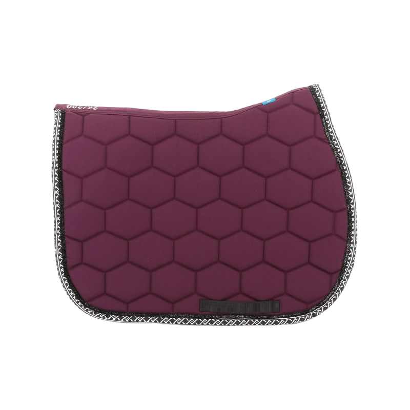 Oxxer - Tapis de selle Monogramme aubergine/ noir | - Ohlala