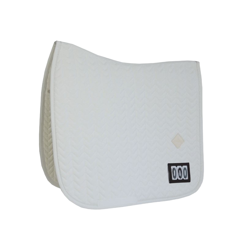 Kentucky Horsewear - Tapis de dressage fishbone blanc avec numéros | - Ohlala