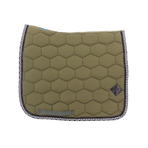Oxxer - Black/Khaki Monogram Dressage Saddle Pad | - Ohlala