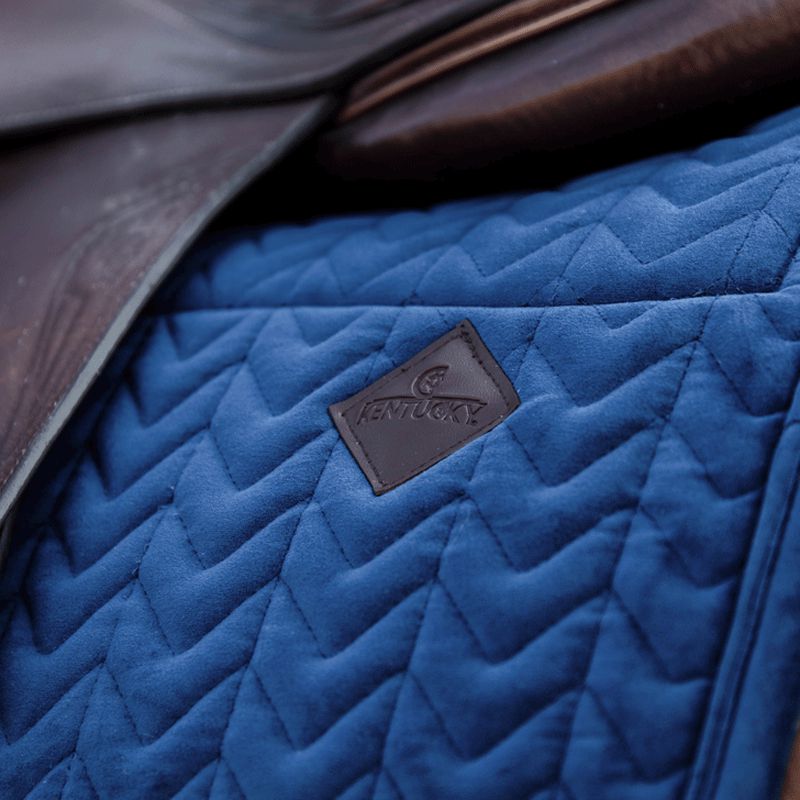 Kentucky Horsewear - Tapis de selle Skin Friendly Velvet marine | - Ohlala