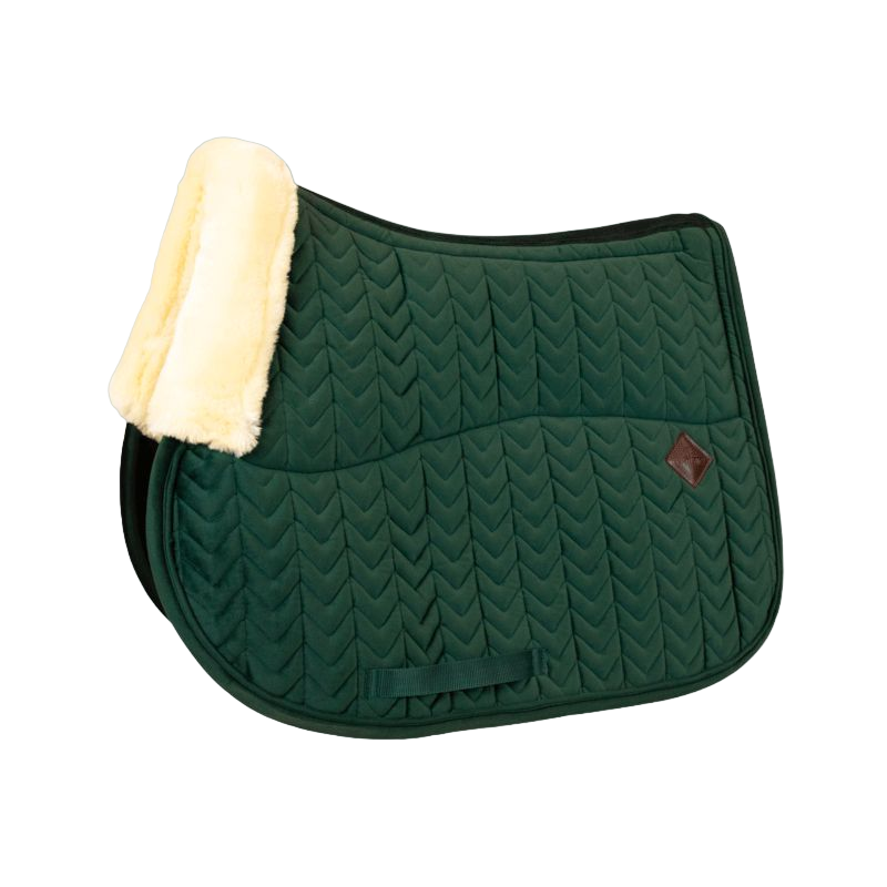 Kentucky Horsewear - Tapis de selle Skin Friendly Velvet vert sapin | - Ohlala