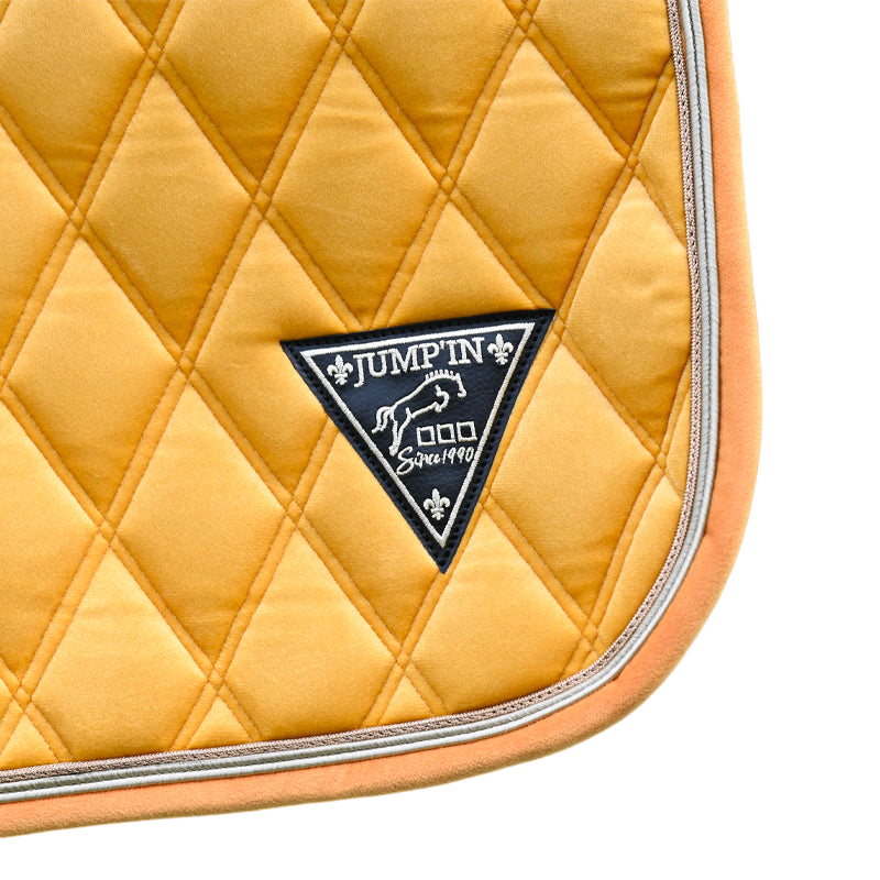 Jump'In - Tapis de selle Soft Velours jaune | - Ohlala