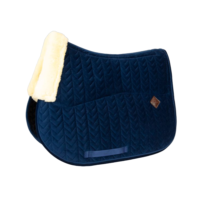 Kentucky Horsewear - Tapis de selle Skin Friendly Velvet marine | - Ohlala