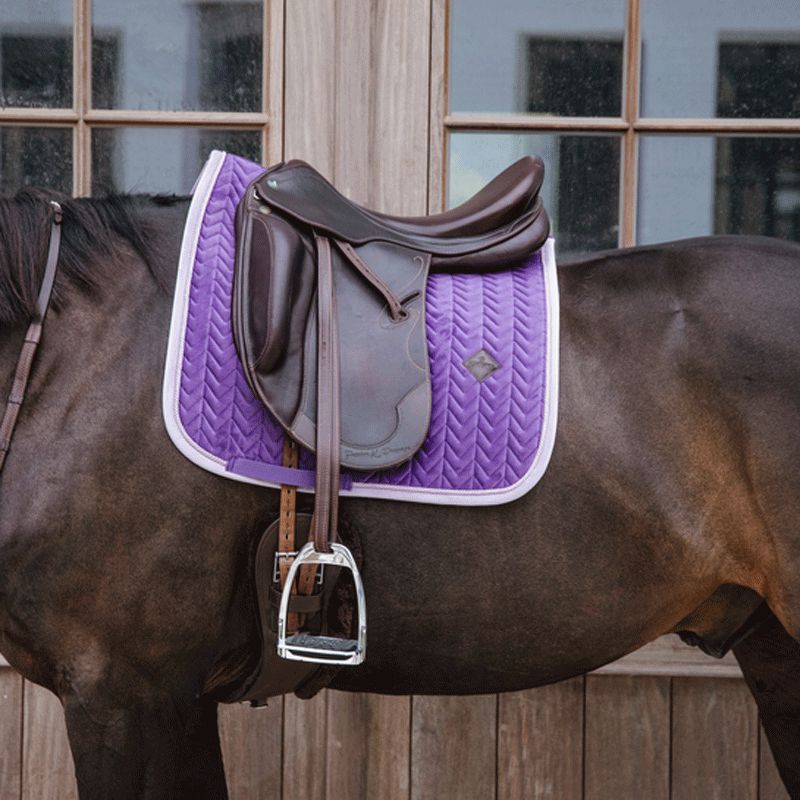 Kentucky Horsewear - Tapis de dressage velvet contrast violet royal | - Ohlala
