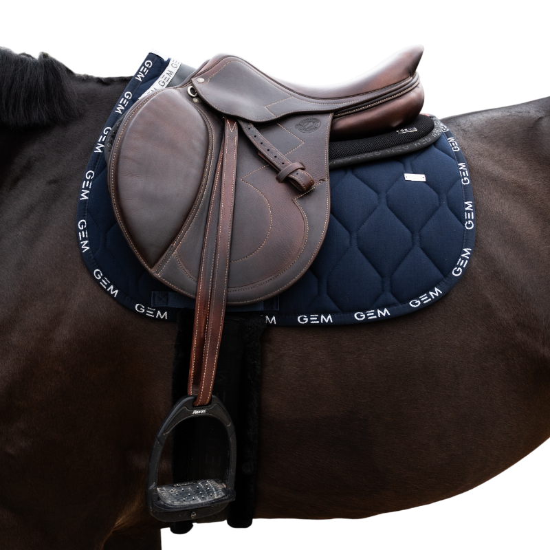 GEM - Tapis de selle Love marine/ sliver | - Ohlala