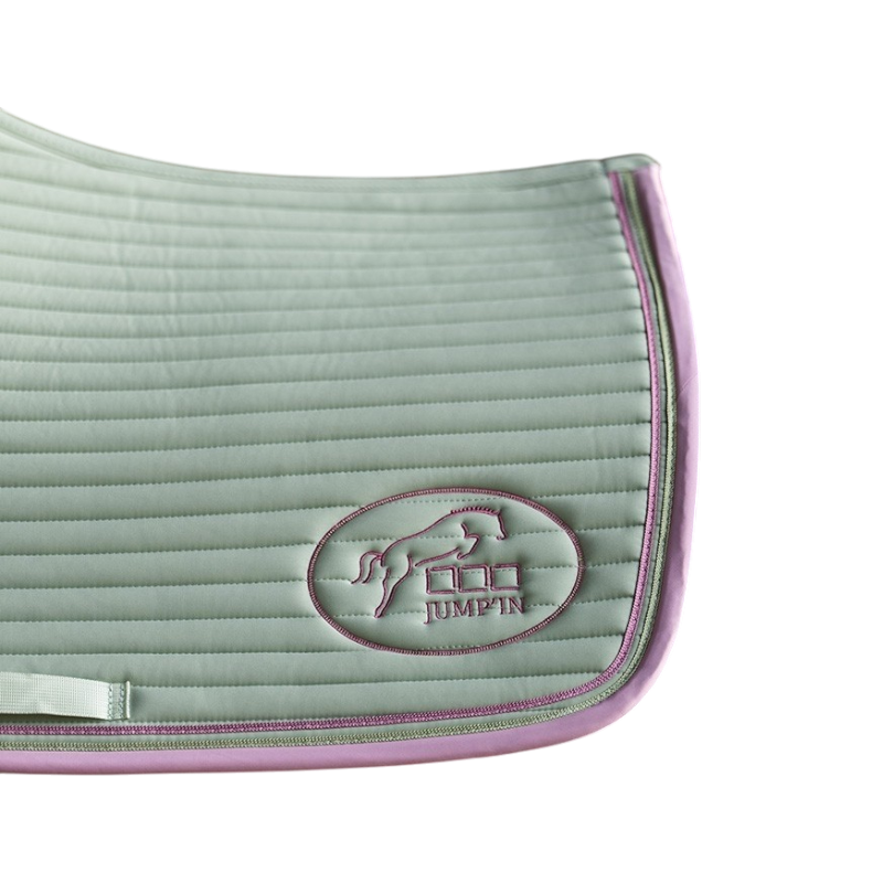 Jump'In - Tapis de selle Balthazar vert sauge/ rose | - Ohlala