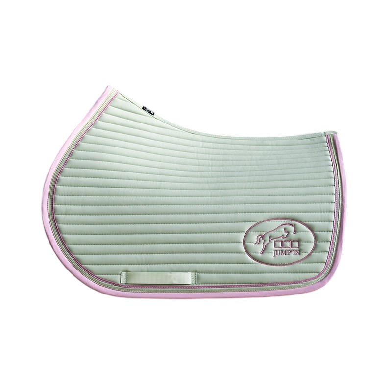 Jump'In - Tapis de selle Balthazar vert sauge/ rose | - Ohlala