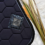 Oxxer - Diamond Saddle Pad navy / black with navy glitter | - Ohlala