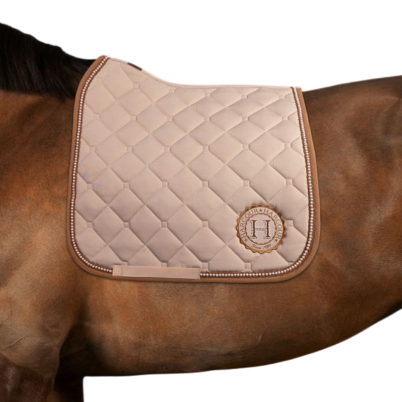 Harcour - Tapis de dressage Etoile Perlée champagne | - Ohlala