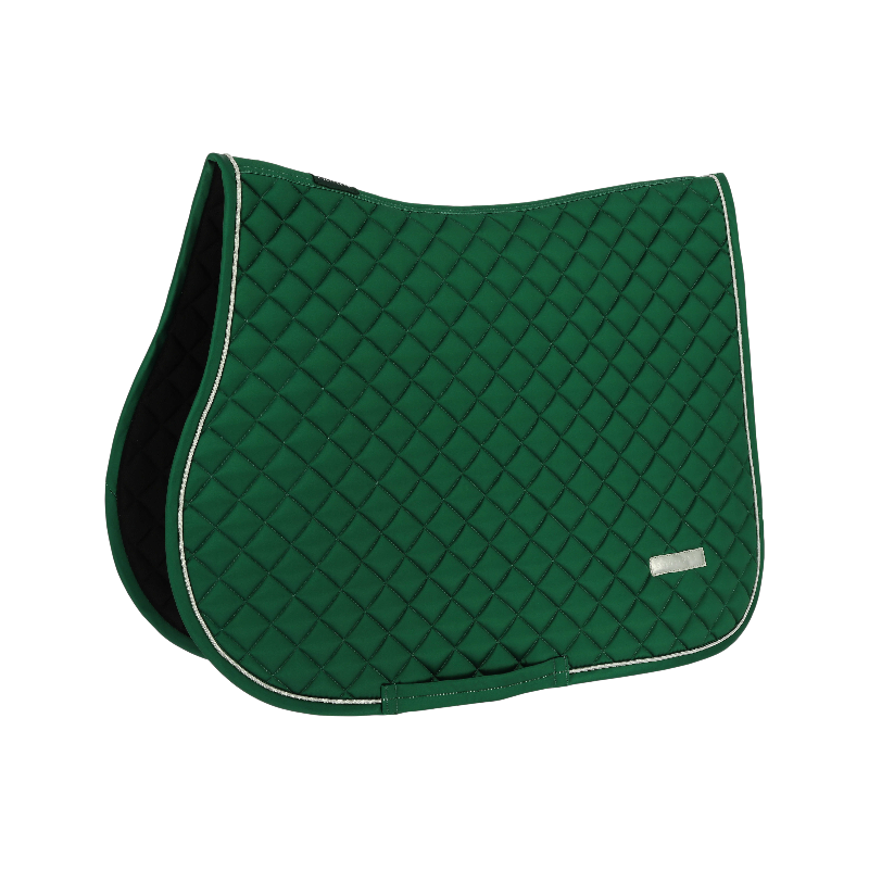 Equithème - Tapis de selle Nacre vert foncé | - Ohlala