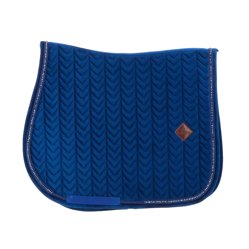 Kentucky Horsewear - Tapis de selle Velvet Pearls jumping marine | - Ohlala