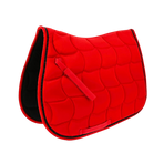 Equithème - Tapis de selle Satin rouge | - Ohlala
