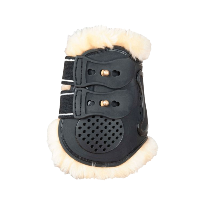 TdeT - Proteck' Compet fetlock guards black/natural sheepskin lining