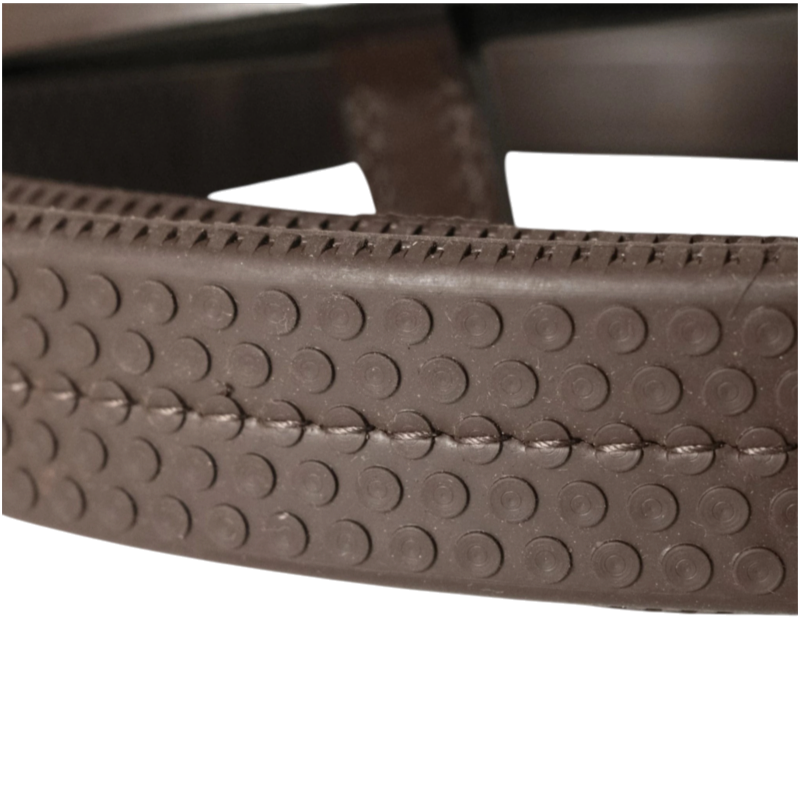 TdeT - Rubber Reins Large Grip Studs Dark Havana