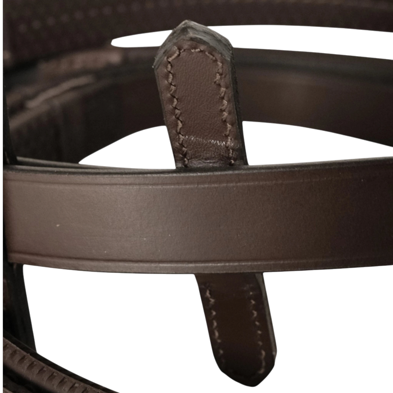 TdeT - Rubber Reins Large Grip Studs Dark Havana