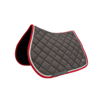 TdeT - Tapis de selle Fontainebleau gris/ rouge | - Ohlala