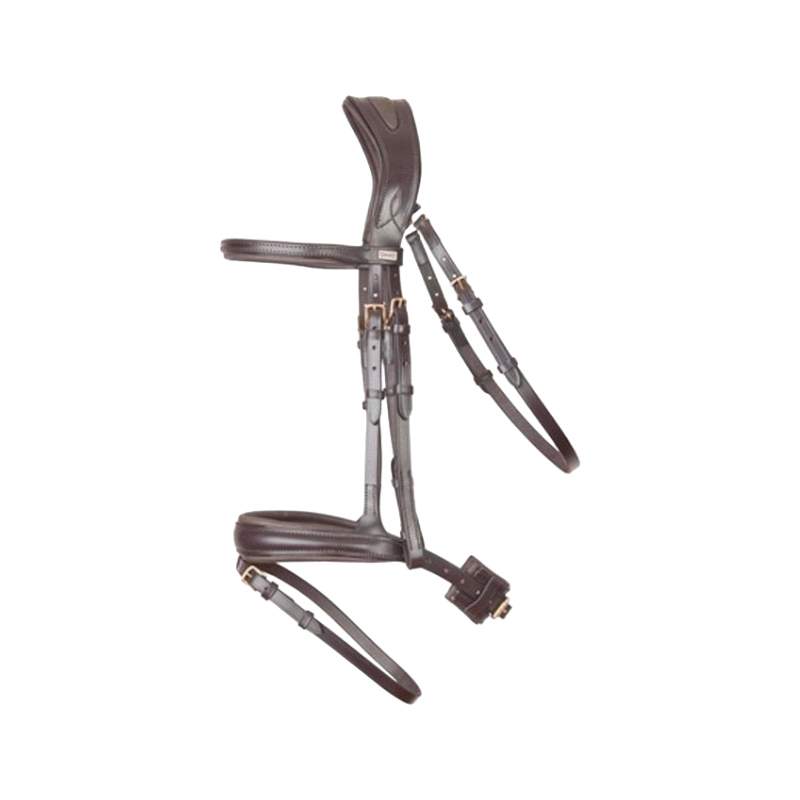 TdeT - Matisse anatomical bridle and head reins brown/brown